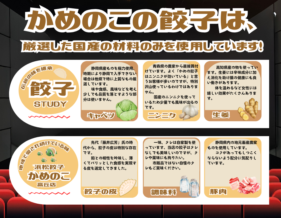 浜松餃子「かめのこ」の餃子(計60個/20個×3箱)