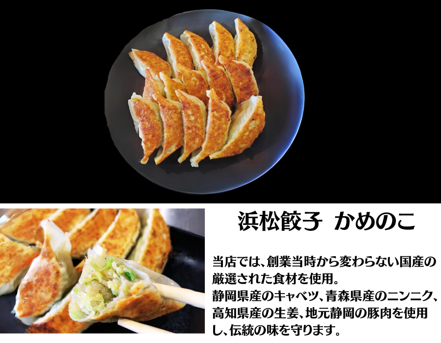 浜松餃子「かめのこ」の餃子(計60個/20個×3箱)